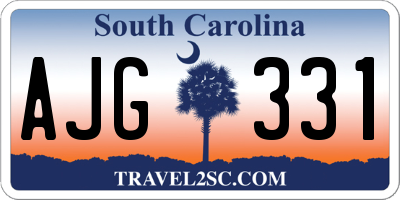SC license plate AJG331