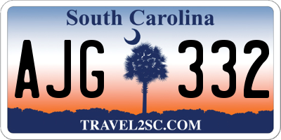 SC license plate AJG332