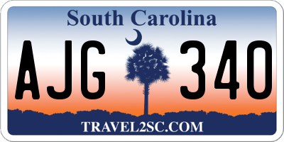 SC license plate AJG340