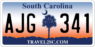 SC license plate AJG341