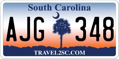SC license plate AJG348