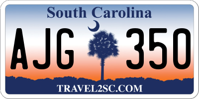 SC license plate AJG350