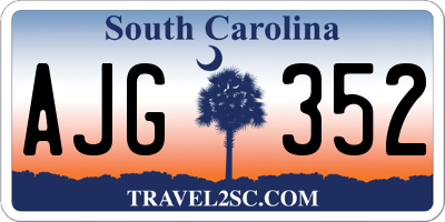 SC license plate AJG352