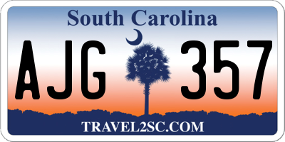 SC license plate AJG357