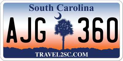 SC license plate AJG360