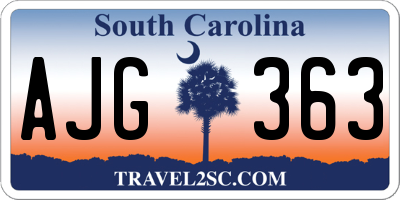 SC license plate AJG363