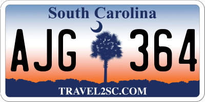 SC license plate AJG364