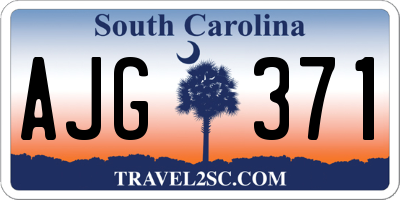 SC license plate AJG371