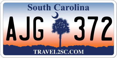SC license plate AJG372