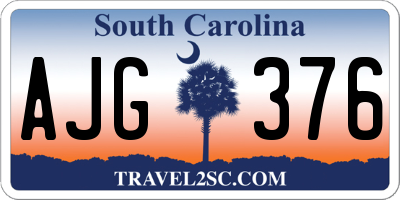 SC license plate AJG376