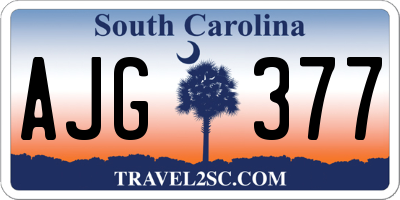 SC license plate AJG377