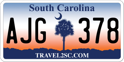 SC license plate AJG378