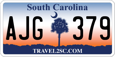 SC license plate AJG379