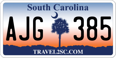 SC license plate AJG385