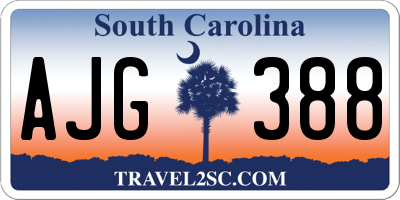 SC license plate AJG388