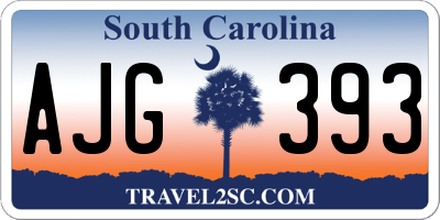 SC license plate AJG393