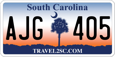 SC license plate AJG405