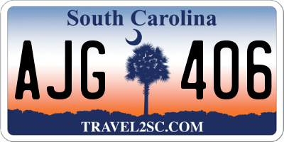 SC license plate AJG406
