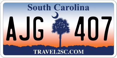 SC license plate AJG407