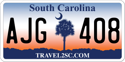 SC license plate AJG408