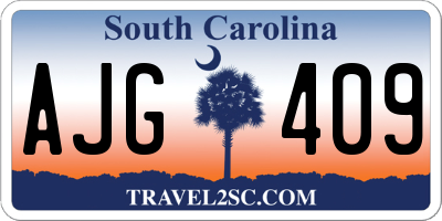 SC license plate AJG409