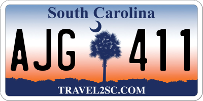 SC license plate AJG411