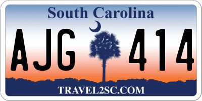 SC license plate AJG414