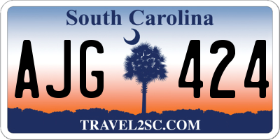 SC license plate AJG424