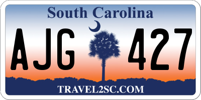 SC license plate AJG427