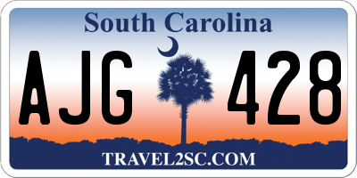 SC license plate AJG428