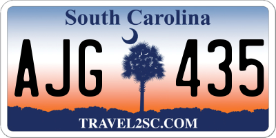SC license plate AJG435