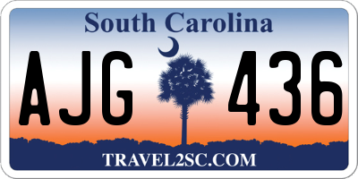 SC license plate AJG436