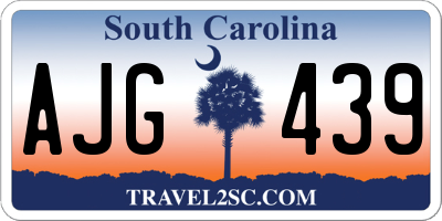 SC license plate AJG439