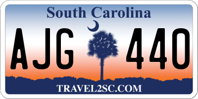 SC license plate AJG440