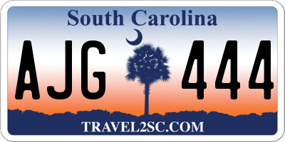 SC license plate AJG444