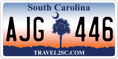 SC license plate AJG446
