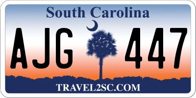 SC license plate AJG447