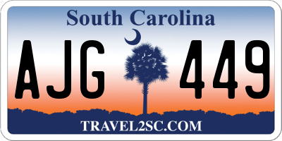 SC license plate AJG449