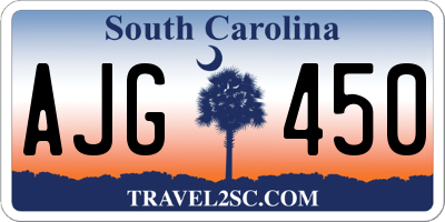 SC license plate AJG450