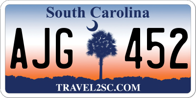 SC license plate AJG452