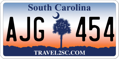 SC license plate AJG454