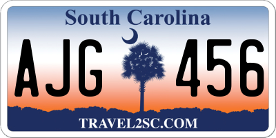 SC license plate AJG456