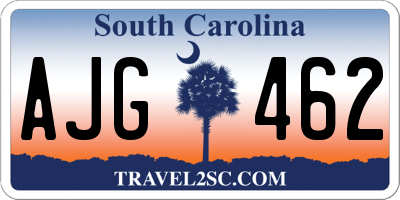 SC license plate AJG462