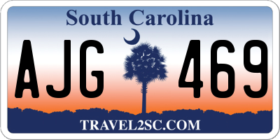 SC license plate AJG469