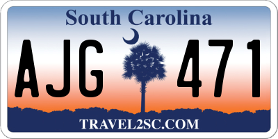 SC license plate AJG471