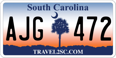 SC license plate AJG472