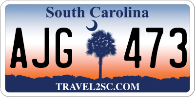 SC license plate AJG473