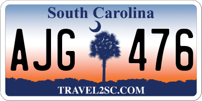 SC license plate AJG476