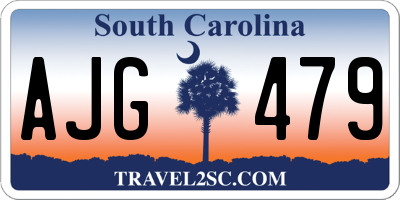 SC license plate AJG479