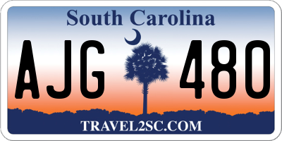 SC license plate AJG480